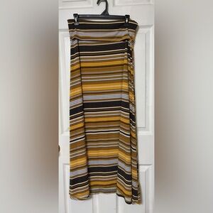 LuLa ROE Yellow and Black Plaid Maxi Skirt